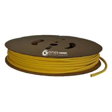 Bobine de gaine thermorétractable à paroi fine ronde jaune rétreint 3:1 tenue à 125°C