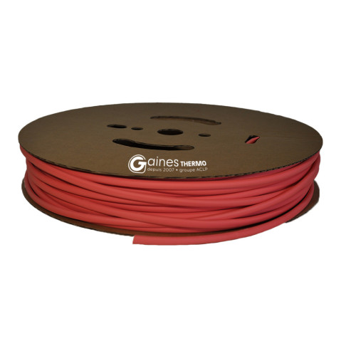 Bobine de gaine thermorétractable à paroi fine ronde rouge rétreint 3:1 tenue à 135°C
