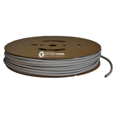 Bobine de gaine thermorétractable à paroi fine ronde grise rétreint 3:1 tenue à 135°C