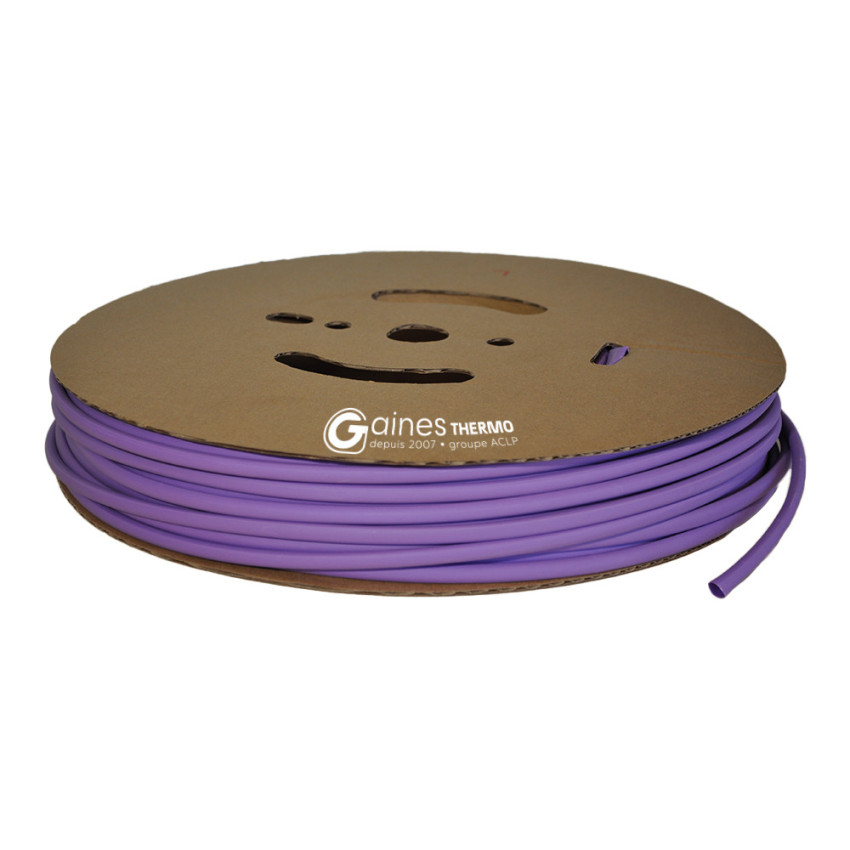Bobine de gaine thermorétractable à paroi fine ronde violette rétreint 3:1 tenue à 135°C