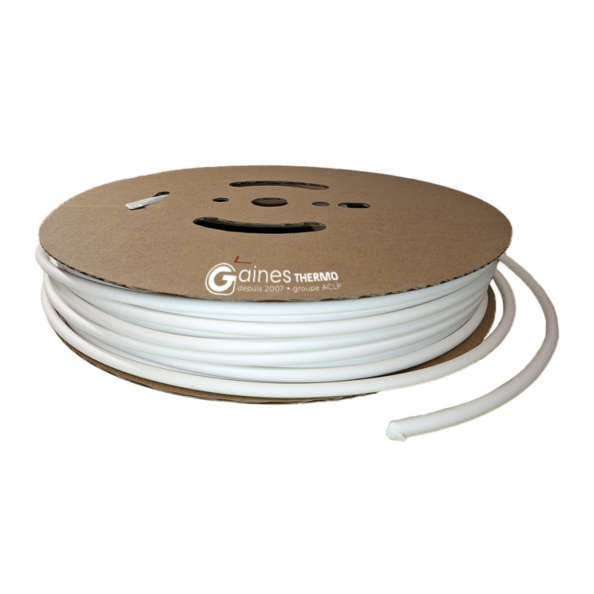 Bobine de gaine thermorétractable à paroi fine ronde blanche rétreint 3:1 tenue à 125°C