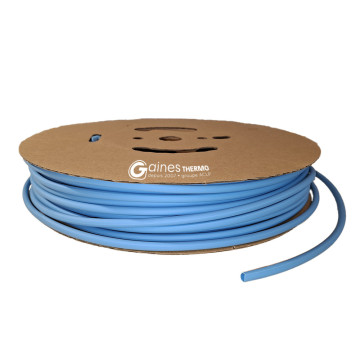 Reel of the heat shrinkable tubing round blue ratio 2:1 held 135° C