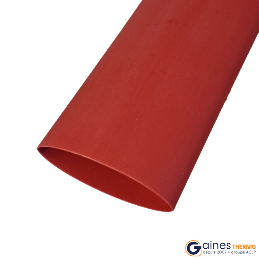 Sleeve heat shrinkable tubing round red ratio 2:1 held 135° C