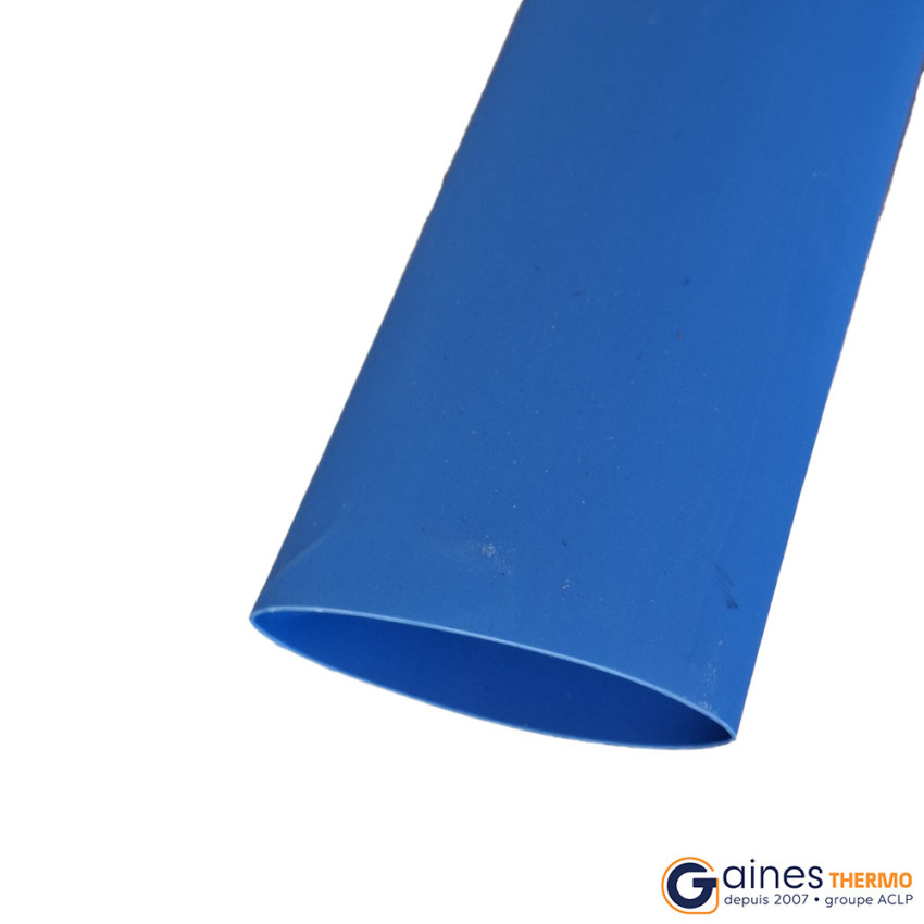 Sleeve heat shrinkable tubing round blue ratio 2:1 held 135° C