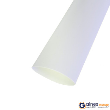 Manchon de gaine thermorétractable ronde blanche ratio 2:1 tenue 135°C