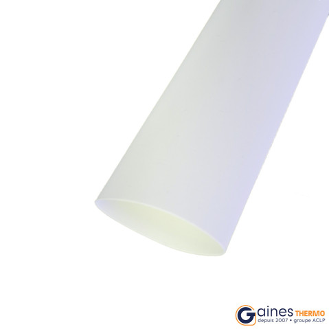 Manchon de gaine thermorétractable ronde blanche ratio 2:1 tenue 135°C