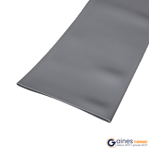 Manchon de gaine thermorétractable aplatie grise ratio 2:1 tenue 125°C