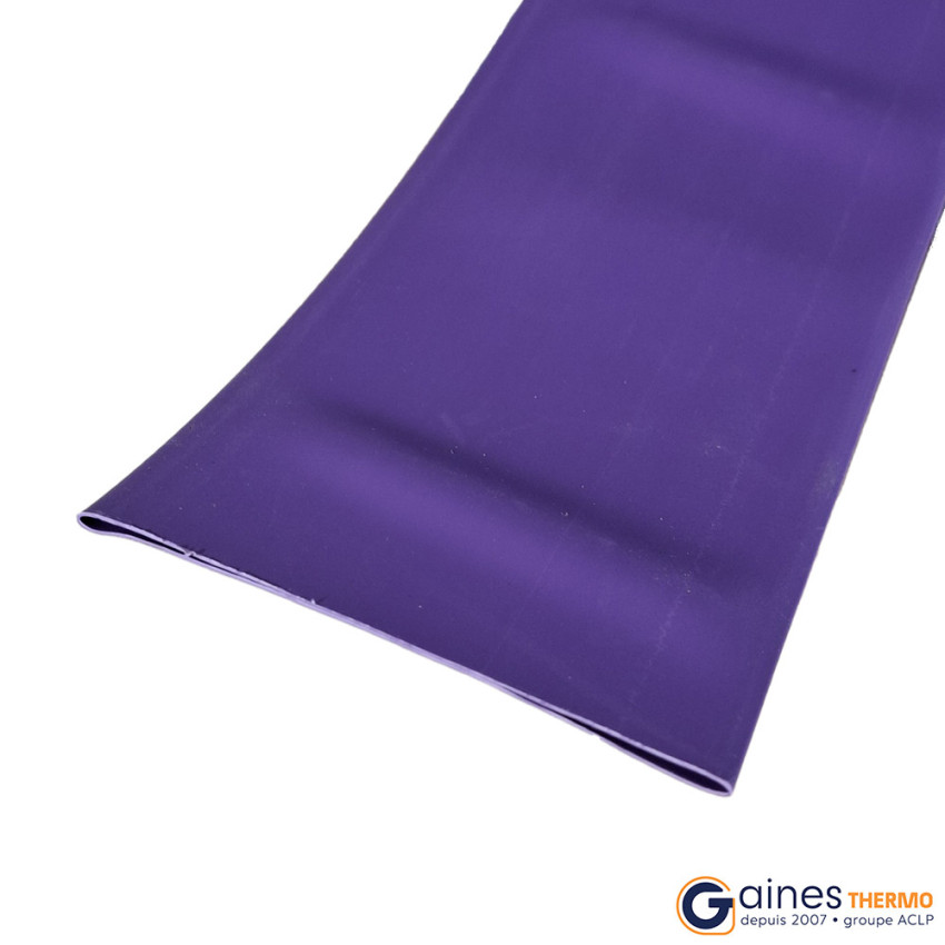 Manchon de gaine thermorétractable aplatie violette ratio 2:1 tenue 125°C