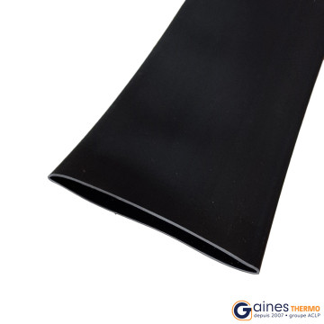 Sleeve thin-wall heat shrink tubing black flattened to strong tightened 4:1 up to 135° C