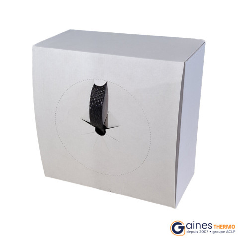 Extendable braided tubing and expansible diameter from 3 to 72 mm in dispenser box.