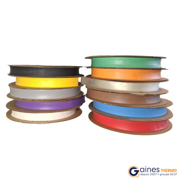 Assortment heat shrinkable tubing ratio 2:1 holding 125°C black transparent colors