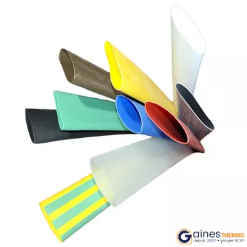 Assortiment de gaine thermorétractable à paroi fine rétreint 3:1 tenue à 135°C très flexible