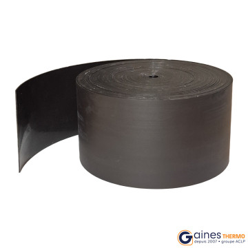 Thermoretractable tape with adhesive Black width 75 length 15m