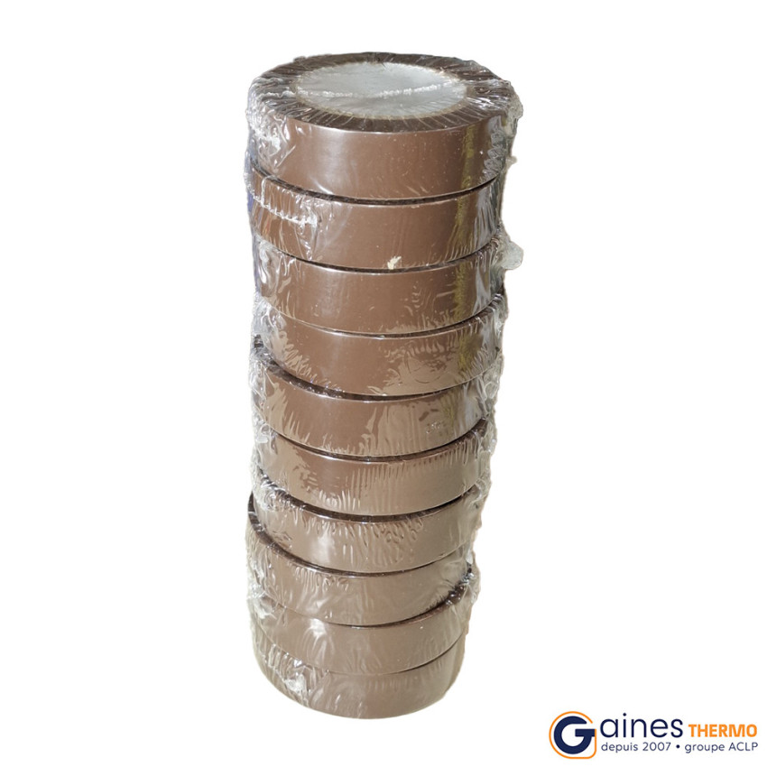 Ruban adhésif PVC brun largeur 15 mm longueur 10 m