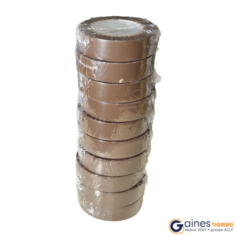 Ruban adhésif PVC brun largeur 15 mm longueur 10 m