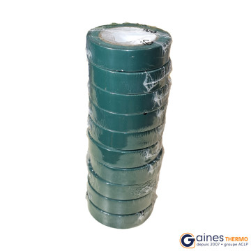 Ruban adhésif PVC vert largeur 15 mm longueur 10 m