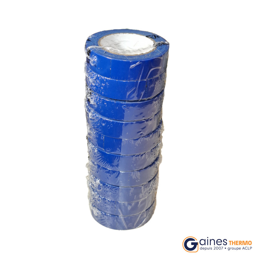 Ruban adhésif PVC bleu largeur 15 mm longueur 10 m
