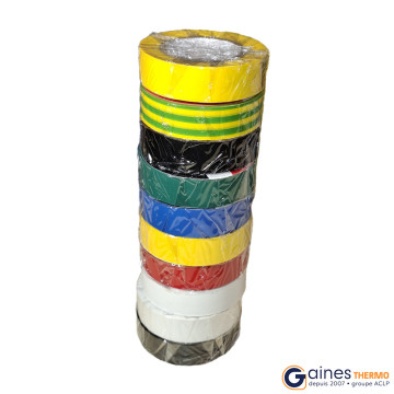 Pvc tapes colour mix width 15 mm length 10 m. batch of 10