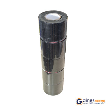 Ruban adhésif PVC noir largeur 50 mm longueur 20 m, épaisseur 0.13 mm