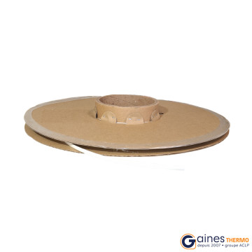 Reel of the heat shrinkable tubing ratio 3:1 holding 125°C white flattened for printing