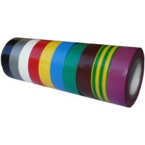 Ruban adhésif PVC couleur larg 19 mm long 10 m, lot de 10 rlx