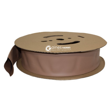Bobine de gaine thermorétractable à paroi fine aplatie marron rétreint 3:1 tenue à 125°C