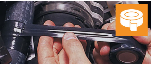 Heat shrinkable, self-vulcanizing or PVC tapes