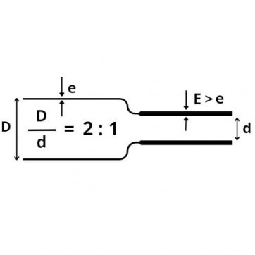 Gaine thermo-rétractable de repérage Ø 6,4 mm - Ø après retreint 3 mm